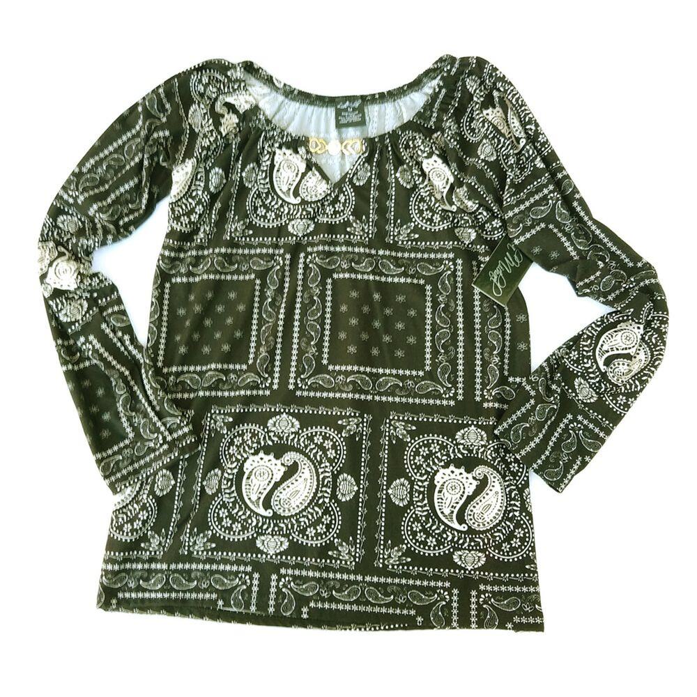 Linda MIchael Off-Shoulder Blouse Rhinestones NWT